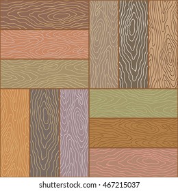 Seamless vector wooden pattern. Geometrical parquet ornament.