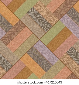 Seamless vector wooden pattern. Geometrical parquet ornament.