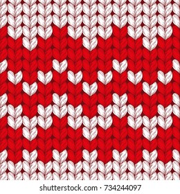 Seamless vector Woolen Christmas Knitted Pattern