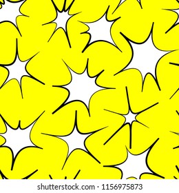 Seamless vector wow boom pattern/Yellow communication bubbles background