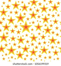 seamless vector yellow stars pattern on white background
