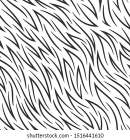 Seamless vector zebra pattern. Black and white animal background for fabric, textile, cover, wallpaper. 10 eps zebra skin pattern.