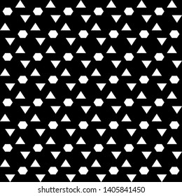 Seamless vector.Ethnic motif. Hexagons, triangles background. Folk ornament. Polygons pattern. Geometric wallpaper. Digital paper, textile print, abstract backdrop
