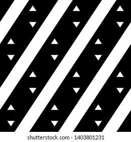 Seamless vector.Triangular shapes, tilted stripes wallpaper. Diagonal lines, triangles ornament. Folk pattern. Ethnic motif. Geometric background. Digital paper, textile print, web design, abstract .