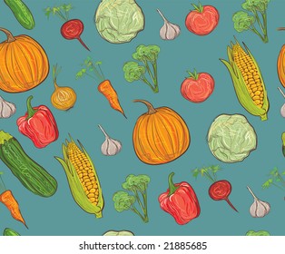 seamless vegetable pattern