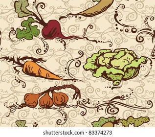 seamless vegetable pattern