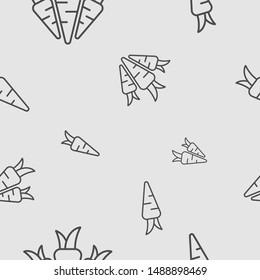 Seamless vegetable Pattern. carrot Fruits Background.wallpaper . Vector