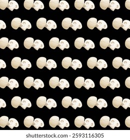 seamless vegetable pattern design on blackground