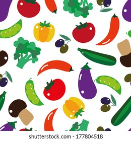 seamless vegetables pattern