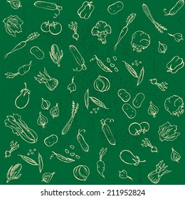 Seamless vegetables pattern