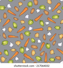 seamless vegetables pattern