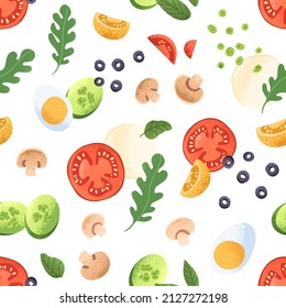 Seamless Pattern Hills Overgrown By Evergreen Stock Vector (Royalty ...