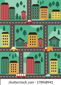 seamless vehicle pattern design. vector illustration
