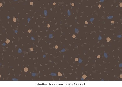 Seamless Venetian Abstract Pattern. Mosaic Wall Italian Texture. Vector Terrazzo Ceramic Design. Terrazzo Color Mosaic Material. Gray Marble Floor Background. Stone Interior Irregular Print. Glass Art