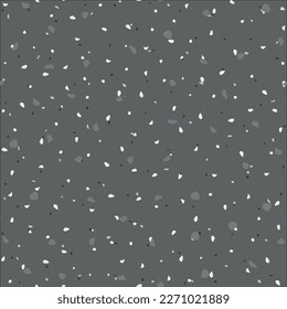 Seamless Venetian Texture. Marble Terrazzo Organic Design. Vector Wall Granite Pattern. Gray Mosaic Stone Background. Terrazzo White Vector Texture. Floor Venetian Irregular Art. Glass Abstract Print