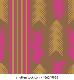 Seamless vertical arrows  pattern with stripes .