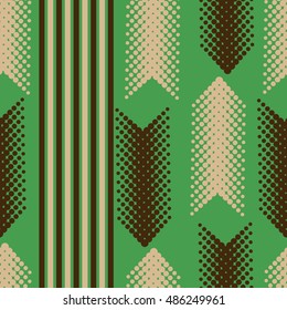 Seamless vertical arrows  pattern with stripes .