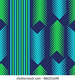 Seamless vertical arrows  pattern with stripes .