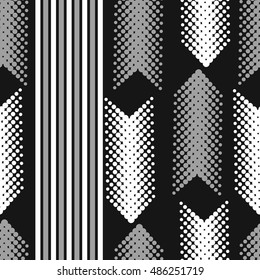 Seamless vertical arrows  pattern with stripes .