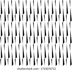 Seamless vertical blade of pattern vector. Design shape black on white background. Design print for illustration, textile, wallpaper, background. Set 4