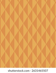 Seamless vertical geometric pattern in golden orange tones. Ideal for packaging, textile prints, or background design.