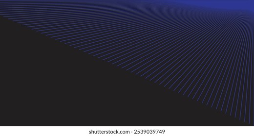Seamless vertical and horizontal lines pattern in blue. Drawn striped texture on black background.