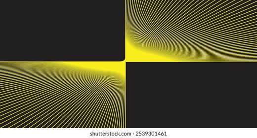 Padrão contínuo de linhas verticais e horizontais em amarelo. Textura listrada desenhada em plano de fundo preto.