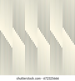 Seamless Vertical Line Background. Minimal Wrapping Paper Design. Abstract Black and White Texture