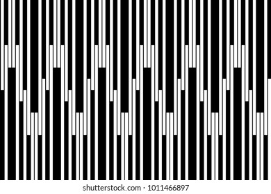 Seamless vertical line pattern vector. Design white on black background. Design print for textile, fabric, wallpaper, background.