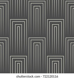 Seamless Vertical Line Pattern. Vector Black and White Striped Background. Wrapping Paper Texture. Abstract Minimal Geometric Graphic Design