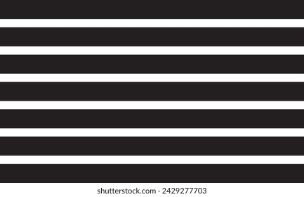 Seamless vertical lines pattern. Black lines on white background. Simple repeat ornament. Vector illustration. EPS 10