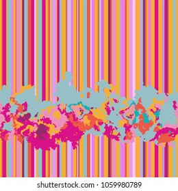 Seamless vertical lines pattern. Vector colorful background