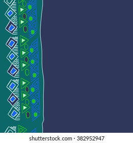 Seamless  vertical pattern, abstract, doodles,ellipses, bagels,quadrangles, triangles, copy space. Hand drawn.