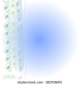Seamless  vertical pattern, abstract, doodles,ellipses, bagels, stripe,quadrangles, triangles, copy space. Hand drawn.