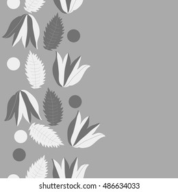Seamless vertical  pattern of  floral motif.