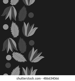 Seamless vertical  pattern of  floral motif.