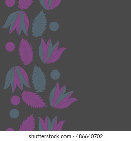 Seamless vertical  pattern of  floral motif.