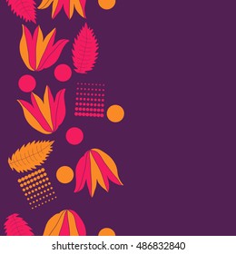 Seamless  vertical  pattern of  floral motif, halftone.