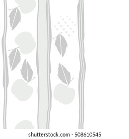 Seamless vertical pattern of fruits, halftone,stripes, copy space.
