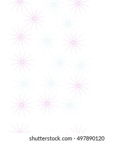  Seamless  vertical pattern of   halftone snowflakes.