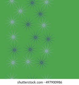 Seamless  vertical pattern of   halftone snowflakes.