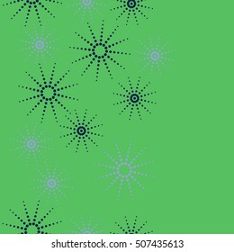 Seamless vertical pattern, halftone, snowflakes.