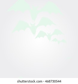 Seamless  vertical pattern of  Halloween, doodles,  object,bat,  copy space . Hand drawn.