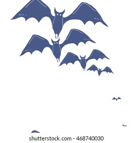 Seamless  vertical pattern of  Halloween, doodles,  object,bat,  copy space . Hand drawn.