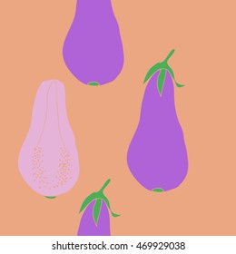 Seamless  vertical  pattern of harvest, doodles,  object,grains, vegetables, leaves,eggplants, copy space. Hand drawn.