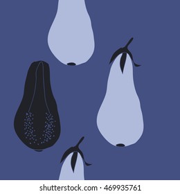 Seamless  vertical  pattern of harvest, doodles,  object,grains, vegetables, leaves,eggplants, copy space. Hand drawn.