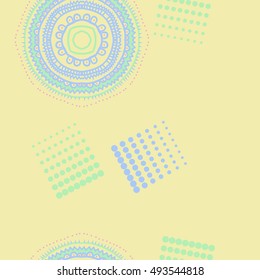 Seamless  vertical pattern  of oriental composition, halftone.