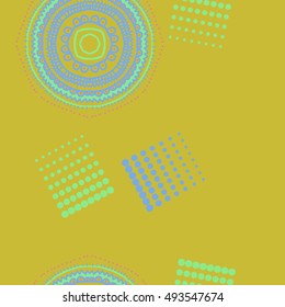 Seamless  vertical pattern  of oriental composition, halftone.