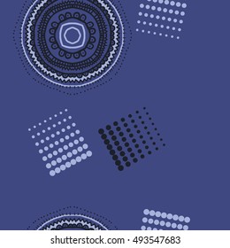 Seamless  vertical pattern  of oriental composition, halftone.