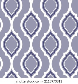 seamless vertical pattern with quatrefoils on grey background